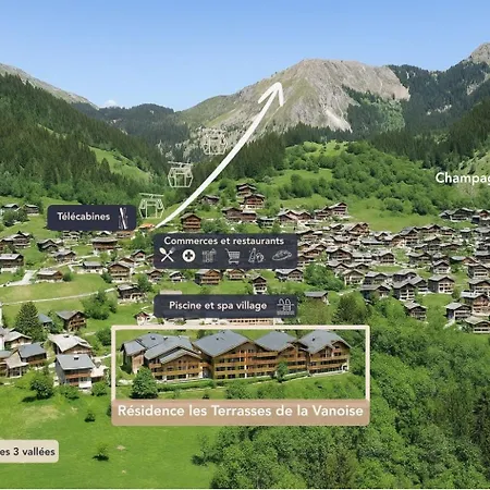 Côches - Superbe Appartement, Terrasse Vue Montagne La Plagne